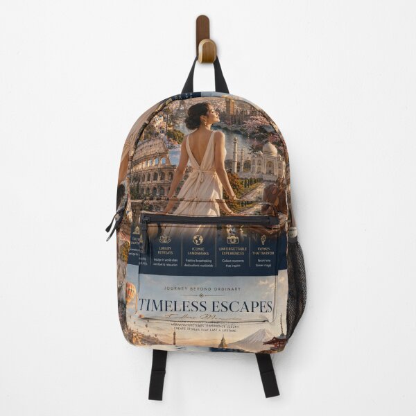 Item preview, Timeless Escapes Travel Poster | Iconic World Landmarks Luxury Wanderlust Wall Art designed and sold by Inkora-Art.
