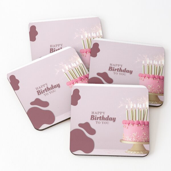 Item preview, Pink Birthday Cake with Sparkling Candles designed and sold by FunSticky14.