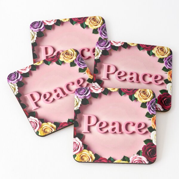 Item preview, Peace Rose Wreath Floral Inspirational Art designed and sold by IntelliMindDesigns.