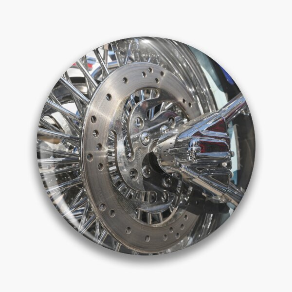 Item preview, Shine of a motorcycles chrome wheel, original photography designed and sold by studio838.
