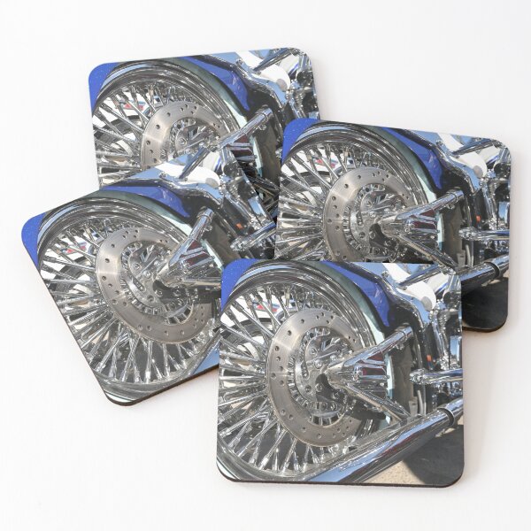 Item preview, Shine of a motorcycles chrome wheel, original photography designed and sold by studio838.