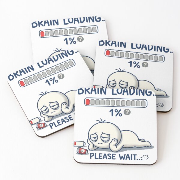 Item preview, Brain Loading 1% – Funny Tired Meme Design designed and sold by AMIR PRO .