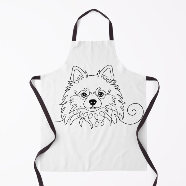 Item preview, Pomeranian One Line Art – Modern & fluffy dog outline design designed and sold by Pfotenfaden.