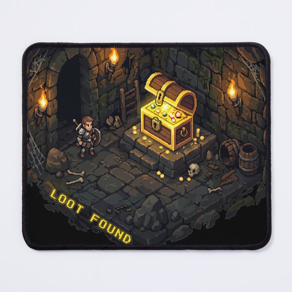 Item preview, Loot Found Pixel Art Dungeon – Retro RPG Treasure Hunter Design designed and sold by AmazingEG.