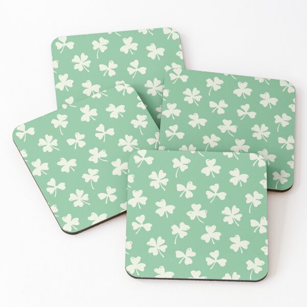 Item preview, Boho Clover Seamless Pattern. Lucky Four Leaf Clover Floral Design. Cute Cottagecore Botanical Print designed and sold by SIR13.