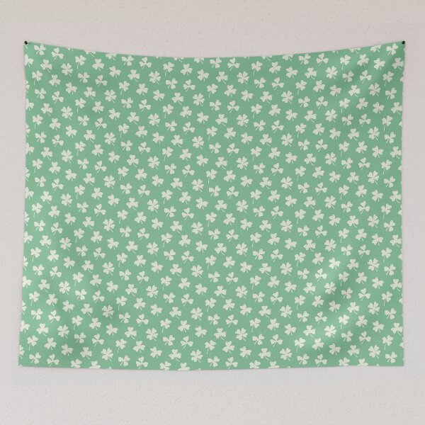 Item preview, Boho Clover Seamless Pattern. Lucky Four Leaf Clover Floral Design. Cute Cottagecore Botanical Print designed and sold by SIR13.