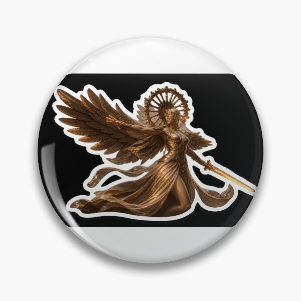 Item preview, Golden Angelic Warrior with Radiant Wings designed and sold by Farheen786.