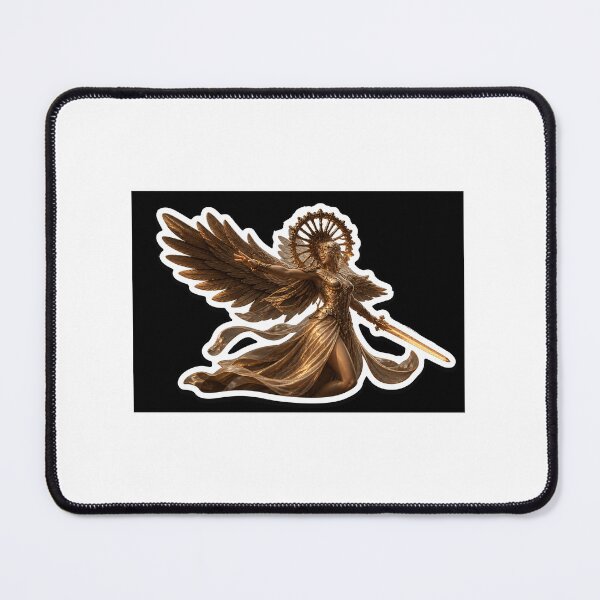 Item preview, Golden Angelic Warrior with Radiant Wings designed and sold by Farheen786.