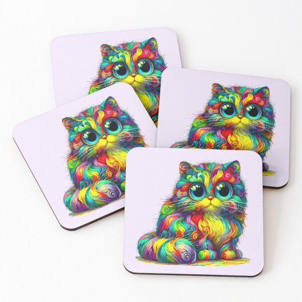 Item preview, Cat with a coat of many colors designed and sold by LoneAngel.