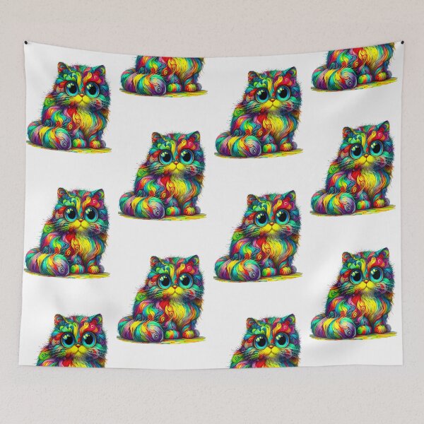 Item preview, Cat with a coat of many colors designed and sold by LoneAngel.