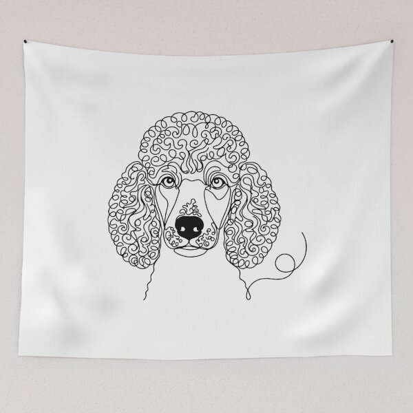 Item preview, Poodle One Line Art – Modern & Elegant Dog Outline Design designed and sold by Pfotenfaden.