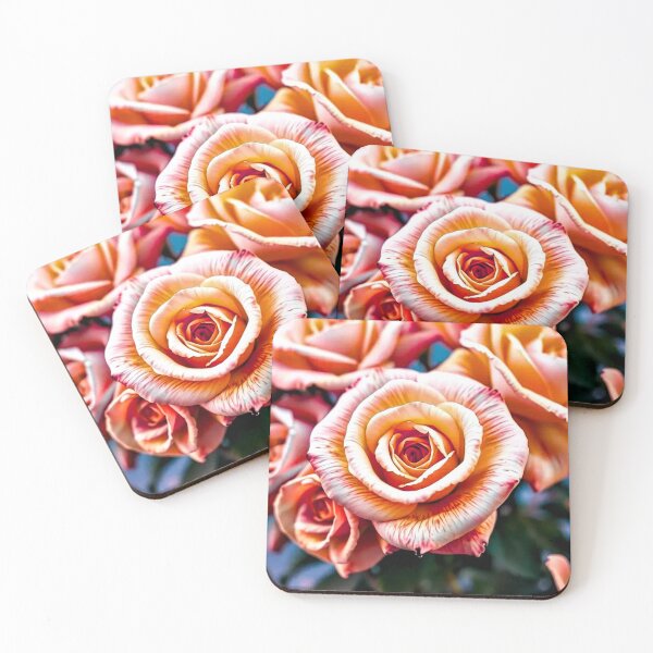 Item preview, Elegant Peach Rose Close Up Floral Wall Art designed and sold by IntelliMindDesigns.