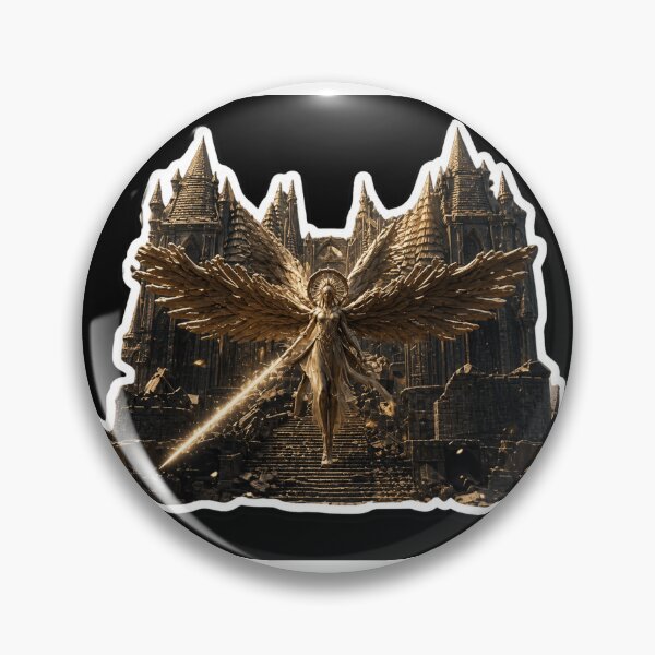 Item preview, Dark Fantasy Angelic Warrior in Ancient Ruins designed and sold by Farheen786.