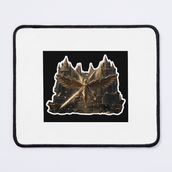 Item preview, Dark Fantasy Angelic Warrior in Ancient Ruins designed and sold by Farheen786.