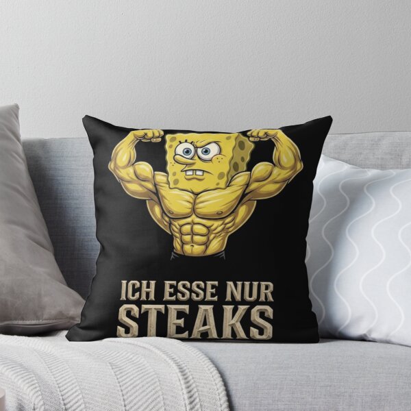 Item preview, Power Sponge Only Eats Steaks - German Text Graphic designed and sold by MaliceInWonderland.