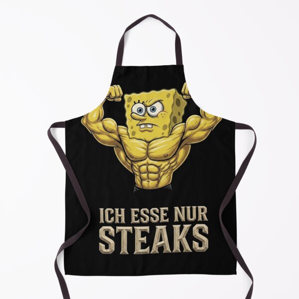 Item preview, Power Sponge Only Eats Steaks - German Text Graphic designed and sold by MaliceInWonderland.