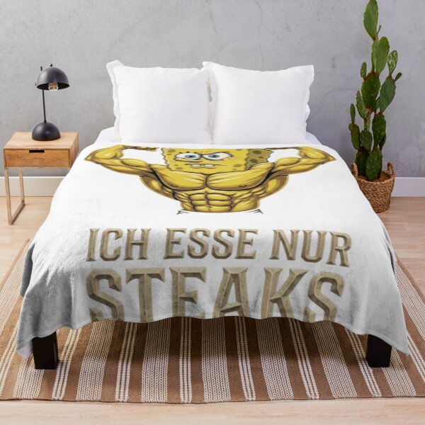 Item preview, Power Sponge Only Eats Steaks - German Text Graphic designed and sold by MaliceInWonderland.