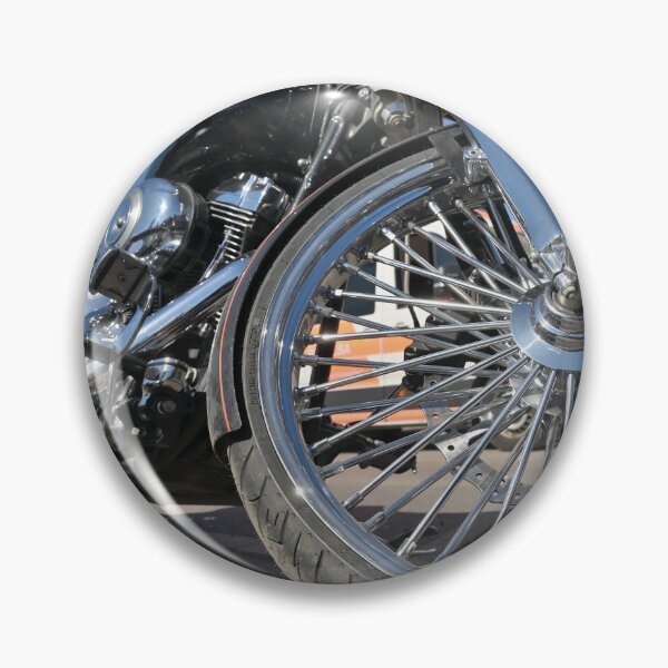 Item preview, Shine of a motorcycles chrome wheel, original photography designed and sold by studio838.