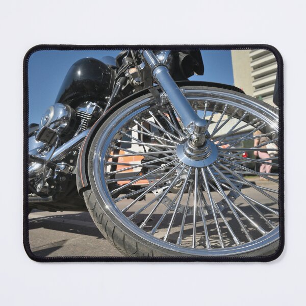 Item preview, Shine of a motorcycles chrome wheel, original photography designed and sold by studio838.