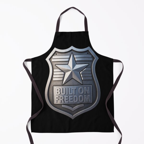 Item preview, Built on Freedom – Heavy Steel Badge Emblem designed and sold by OldGloryForge.