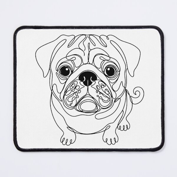 Item preview, Pug One Line Art - Modern & Charming Dog Outline Design designed and sold by Pfotenfaden.