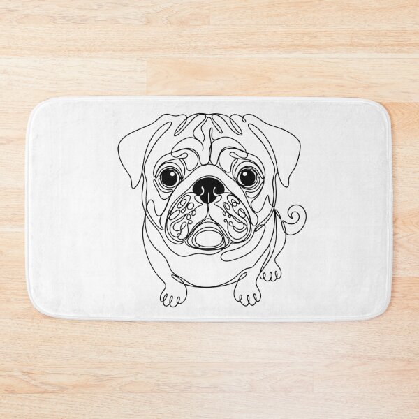 Item preview, Pug One Line Art - Modern & Charming Dog Outline Design designed and sold by Pfotenfaden.