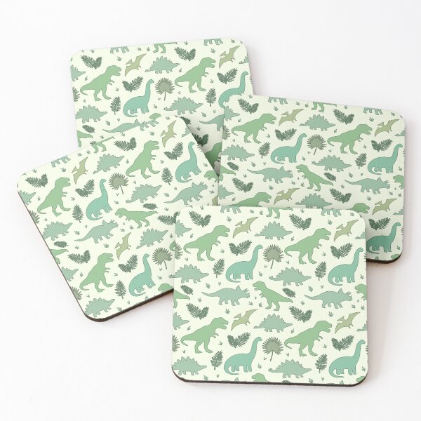 Item preview, Dinosaur silhouette seamless repeat pattern  designed and sold by TipsyTauroDesigns.