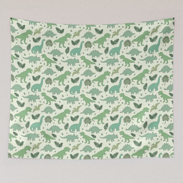 Item preview, Dinosaur silhouette seamless repeat pattern  designed and sold by ButterflyKissCollab.