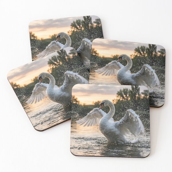Item preview, Swan shaking its wings with splashes designed and sold by Malisa345.
