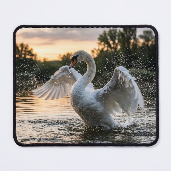 Item preview, Swan shaking its wings with splashes designed and sold by Malisa345.