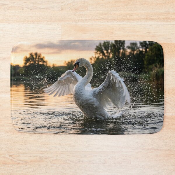 Item preview, Swan shaking its wings with splashes designed and sold by Malisa345.