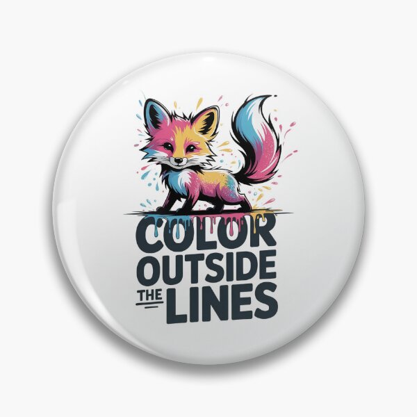 Item preview, Color Outside the Lines Fox – Creative Animal Art, Colorful Fox Gift, Stay Wild Design, Artist Inspiration Shirt designed and sold by Cool-cat-art.