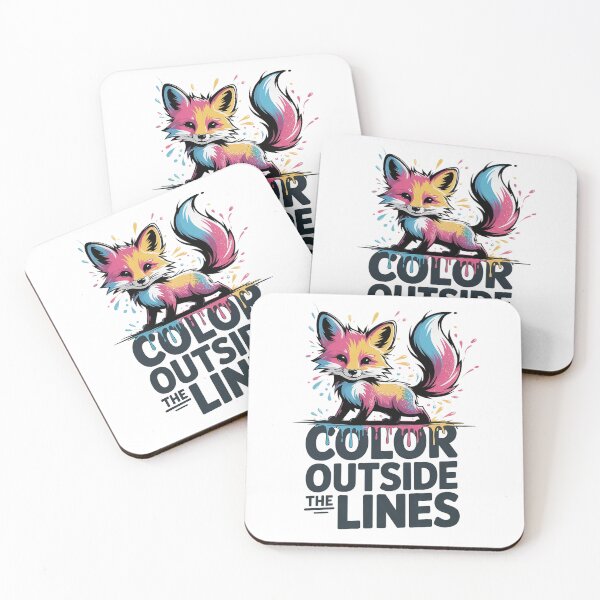 Item preview, Color Outside the Lines Fox – Creative Animal Art, Colorful Fox Gift, Stay Wild Design, Artist Inspiration Shirt designed and sold by Cool-cat-art.