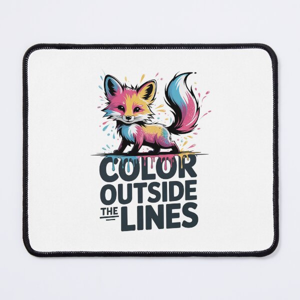 Item preview, Color Outside the Lines Fox – Creative Animal Art, Colorful Fox Gift, Stay Wild Design, Artist Inspiration Shirt designed and sold by Cool-cat-art.