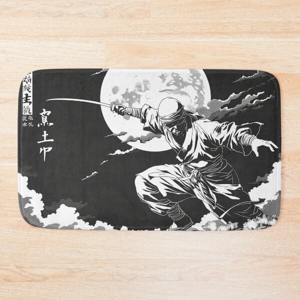 Item preview, A ninja posing against the moon designed and sold by whiteblackcat.