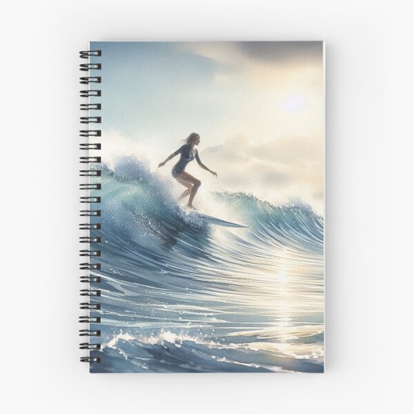 Item preview, Surfer Girl Riding a wave Surfing Watersports gift designed and sold by ArtUnova.
