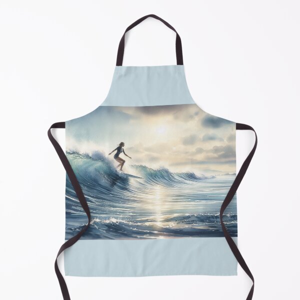Item preview, Surfer Girl Riding a wave Surfing Watersports gift designed and sold by ArtUnova.