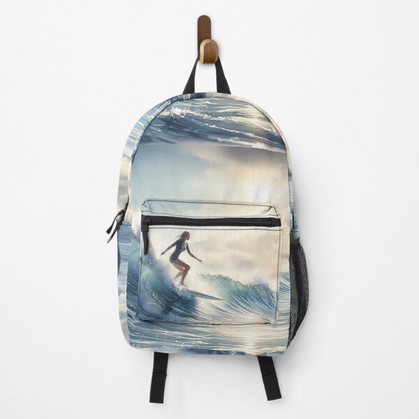 Item preview, Surfer Girl Riding a wave Surfing Watersports gift designed and sold by ArtUnova.