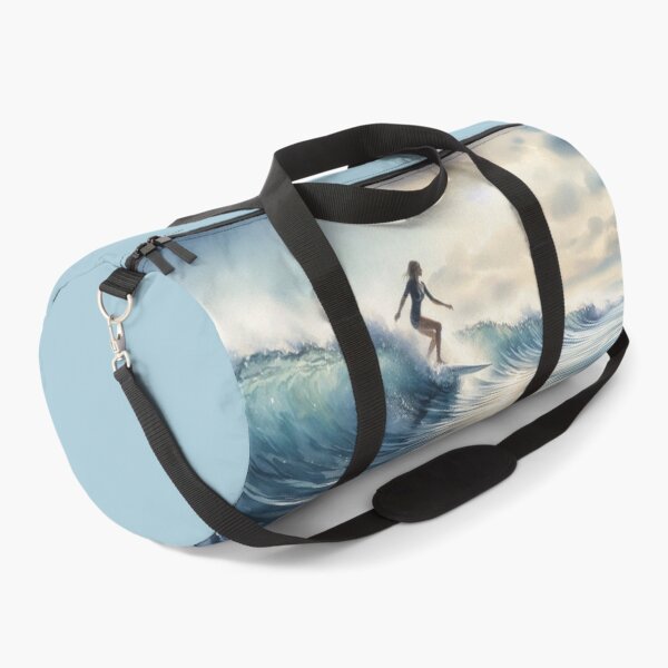 Item preview, Surfer Girl Riding a wave Surfing Watersports gift designed and sold by ArtUnova.