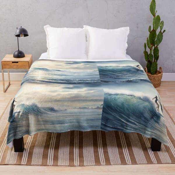 Item preview, Surfer Girl Riding a wave Surfing Watersports gift designed and sold by ArtUnova.