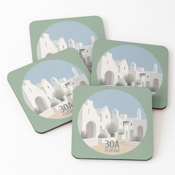 Item preview, 30A Florida Coastal Architecture Illustration | Minimal Beach Town Aesthetic designed and sold by SimplyJasper.