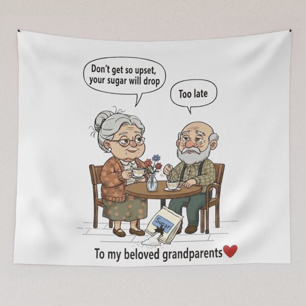 Item preview, Funny grandparents sweet humor meme illustration designed and sold by MaliceInWonderland.
