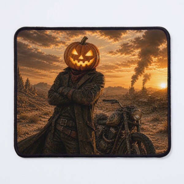 Item preview, Headless Horseman Western Biker - Gothic Halloween Fantasy Art designed and sold by TheHorsemanRidesAgain.