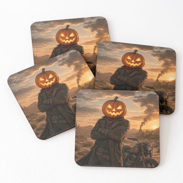 Item preview, Headless Horseman Western Biker - Gothic Halloween Fantasy Art designed and sold by TheHorsemanRidesAgain.