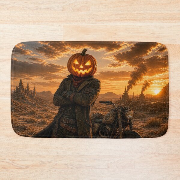 Item preview, Headless Horseman Western Biker - Gothic Halloween Fantasy Art designed and sold by TheHorsemanRidesAgain.