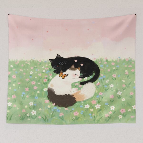 Item preview, Black cat and white cat designed and sold by xianxiu-ling.