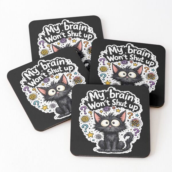 Item preview, Anxious Cat Overthinking Humor designed and sold by ZetaDream.
