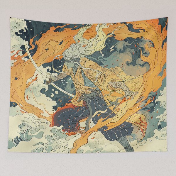 Item preview, A Japanese samurai who uses fire magic designed and sold by whiteblackcat.
