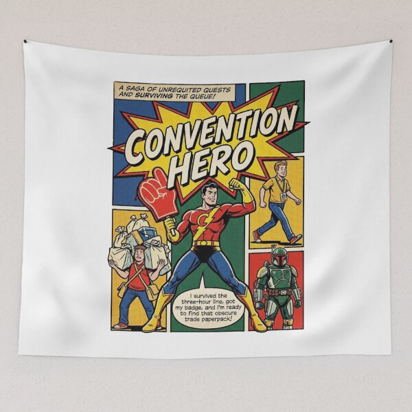 Item preview, Convention Hero Retro Comic Convention Humor Shirt designed and sold by Fantsy-world.