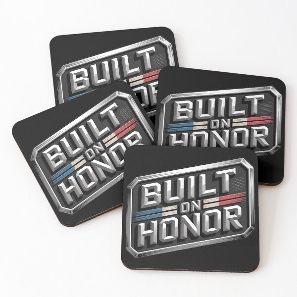 Item preview, Built on Honor – Industrial Steel Plate Badge designed and sold by OldGloryForge.